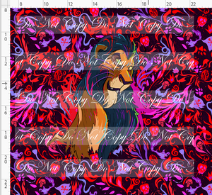 PREORDER - Artistic Villains - Panel - Lion - Red Purple Pink - ADULT