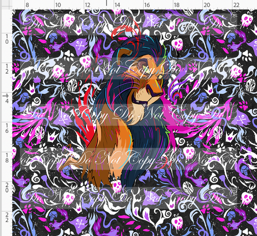 Retail - Artistic Villains - Panel - Lion - White Purple Pink - ADULT