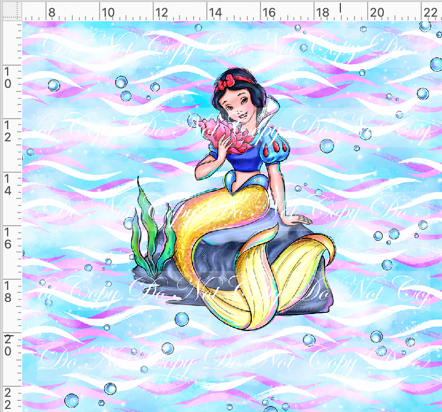 Retail - Mermaid Princesses - Panel - Snow - Bottle - ADULT