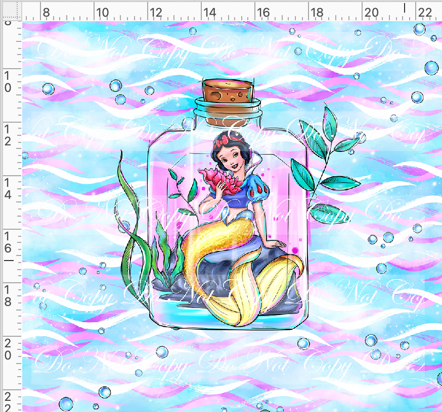 PREORDER - Mermaid Princesses - Panel - Snow - Bottle - ADULT