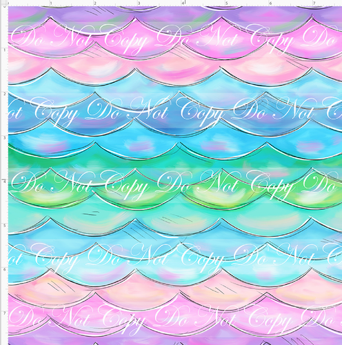Retail - Mermaid Princesses - Mermaid Scales - Horizontal Color - SMALL SCALE