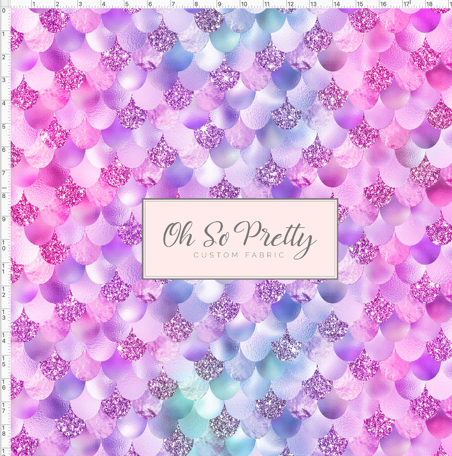 PREORDER - Mermaid Princesses - Scales - Pink Blue Green and Glitter