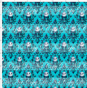 PREORDER - Haunted Jack - Wallpaper - Teal - SMALL SCALE