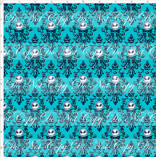 Retail - Haunted Jack - Wallpaper - Teal - REGULAR SCALE