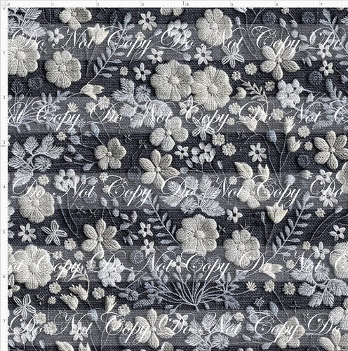 PREORDER - Embroidery Collection - Black and White Floral - SMALL SCALE