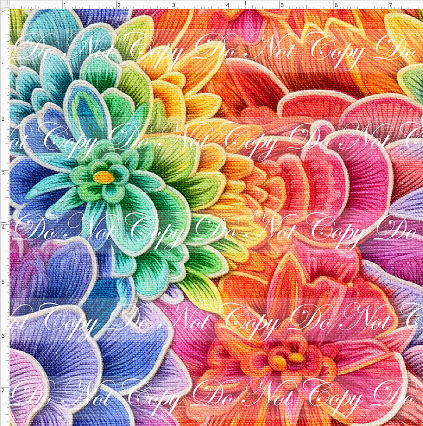 PREORDER - Embroidery Collection - Rainbow Floral - SMALL SCALE