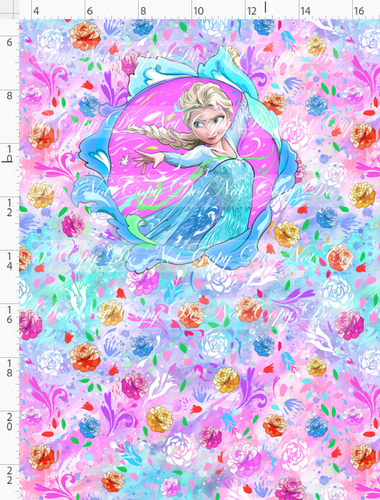 PREORDER R123 - Artistic Blooms - Panel - Ice Princess - CHILD