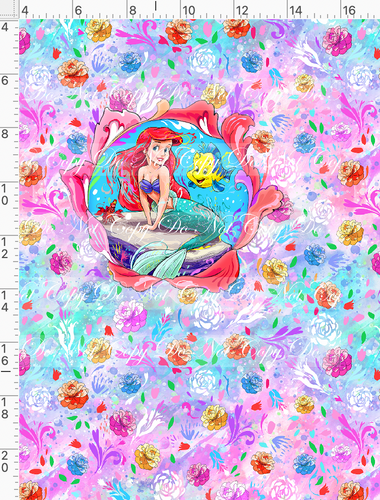 PREORDER R123 - Artistic Blooms - Panel - Mermaid - CHILD
