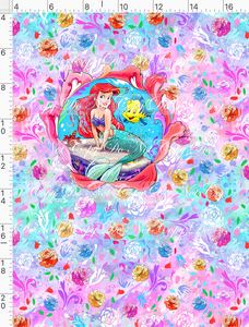 mermaid ariel little mermaid fabric