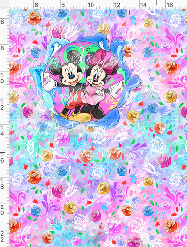 PREORDER R123 - Artistic Blooms - Panel - Mice - CHILD