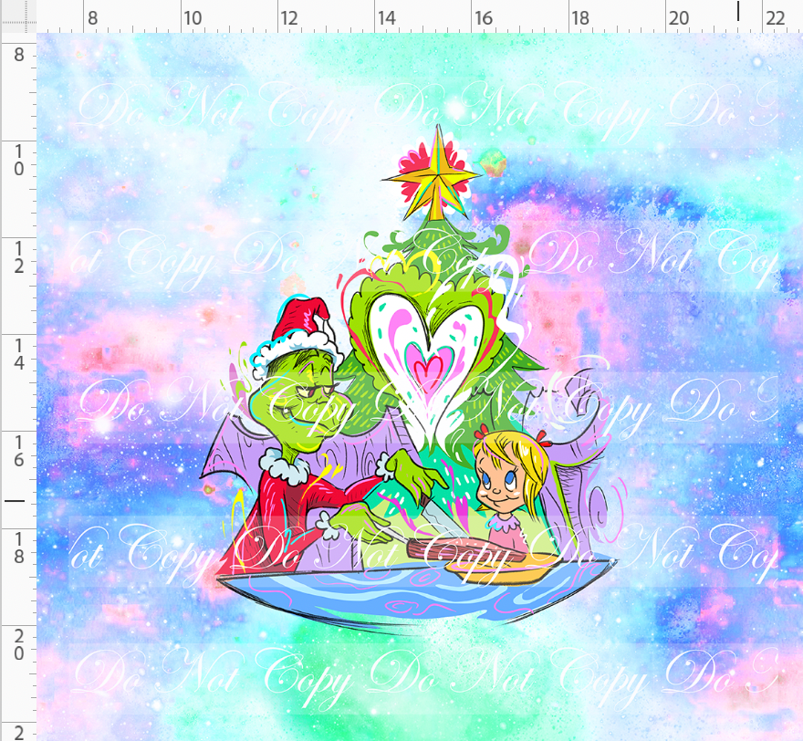 PREORDER - Artistic Meany - Panel - Green Guy and Girl - Colorful - ADULT