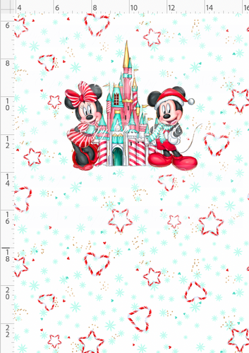 PREORDER - Christmas Peppermint - Panel - Castle - CHILD
