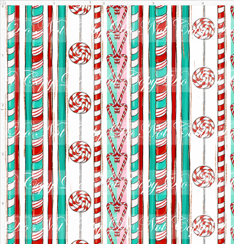 PREORDER - Christmas Peppermint - Vertical Stripes - SMALL SCALE