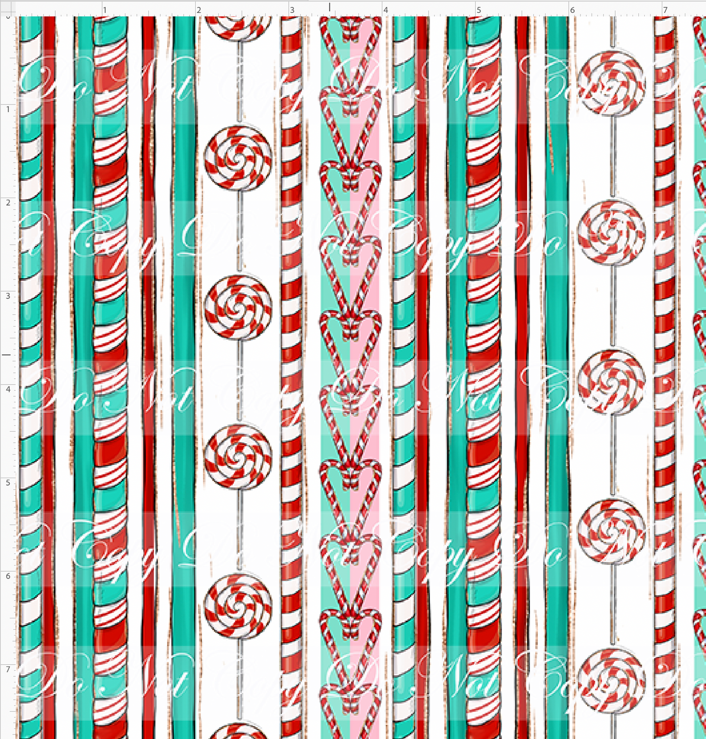 PREORDER - Christmas Peppermint - Vertical Stripes - REGULAR SCALE