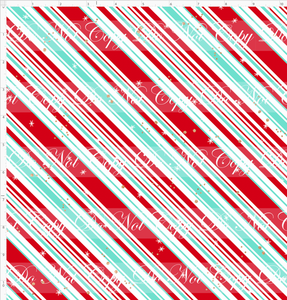 PREORDER - Christmas Peppermint - Diagonal Stripes - SMALL SCALE