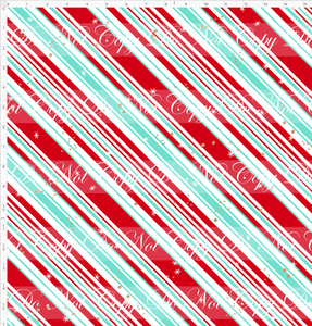 PREORDER - Christmas Peppermint - Diagonal Stripes - LARGE SCALE