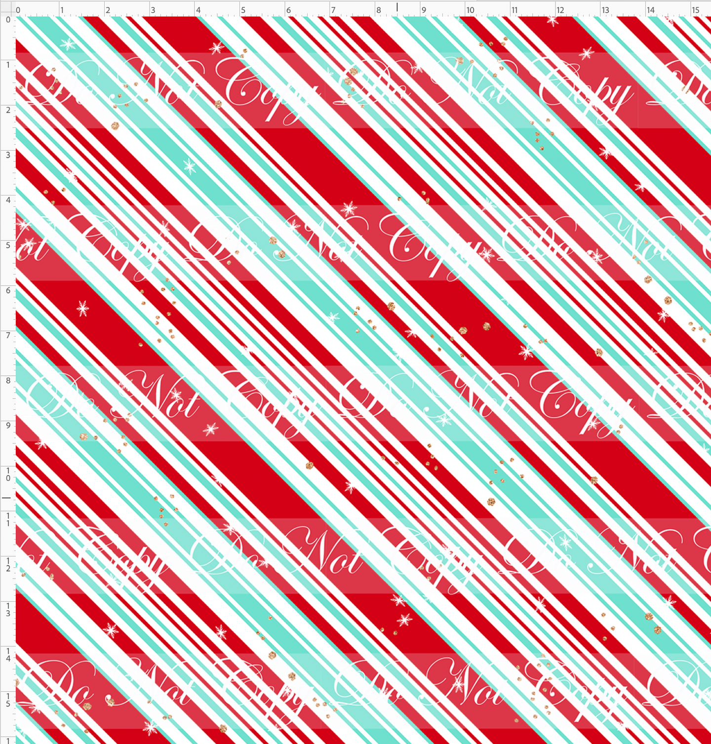 PREORDER - Christmas Peppermint - Diagonal Stripes - LARGE SCALE