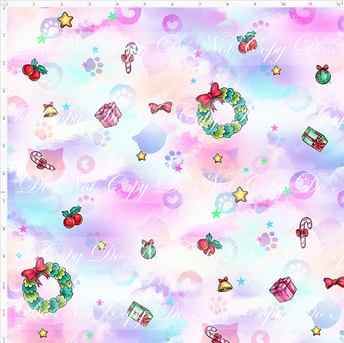 PREORDER - Christmas Kitty and Friends - Background - Colorful