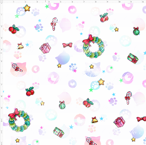 PREORDER - Christmas Kitty and Friends - Background - White