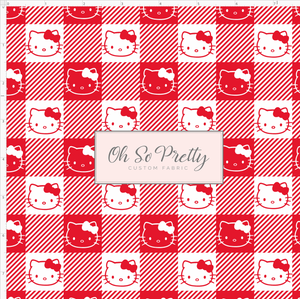 PREORDER - Christmas Kitty and Friends - Buffalo Plaid - Red White - SMALL SCALE