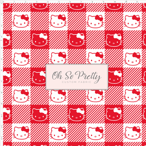 PREORDER - Christmas Kitty and Friends - Buffalo Plaid - Red White - REGULAR SCALE