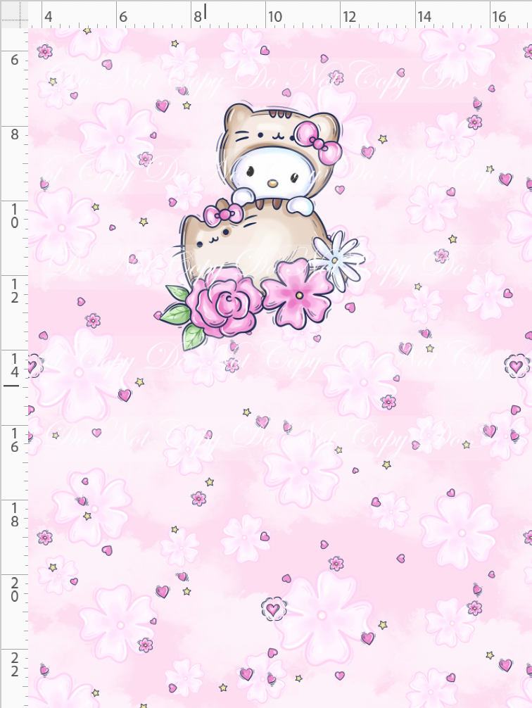 CATALOG - PREORDER - Cutie Cats - Panel - Dress Up - Pink - CHILD