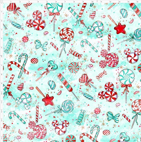 PREORDER - Christmas Peppermint - Candies - Aqua - LARGE SCALE