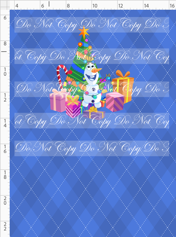 Retail - Festive Christmas - Panel - Snowman - Cornflower - CHILD