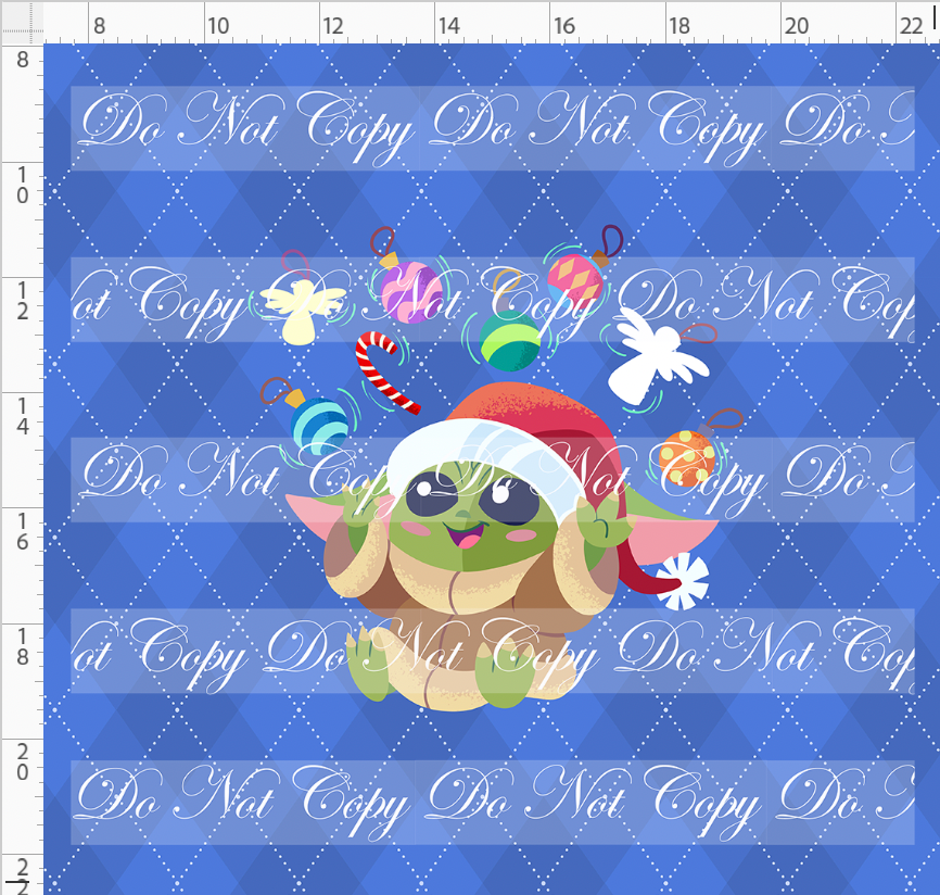 Retail - Festive Christmas - Panel - Baby - Cornflower - ADULT