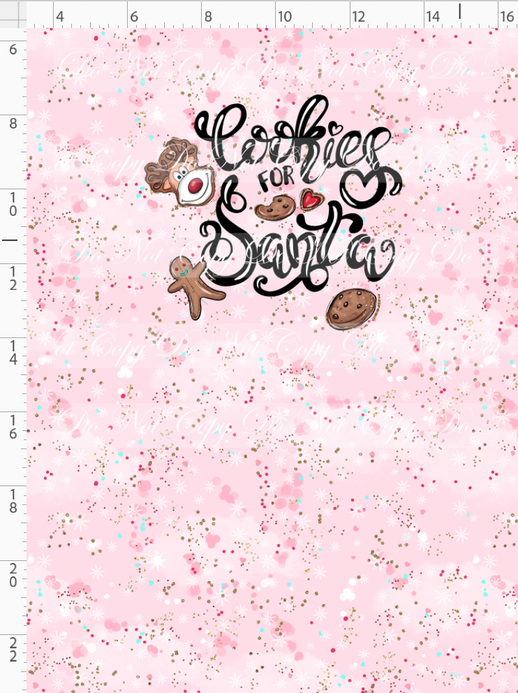 PREORDER - North Pole Milk and Co - Panel - Pink - Cookies for Santa - CHILD