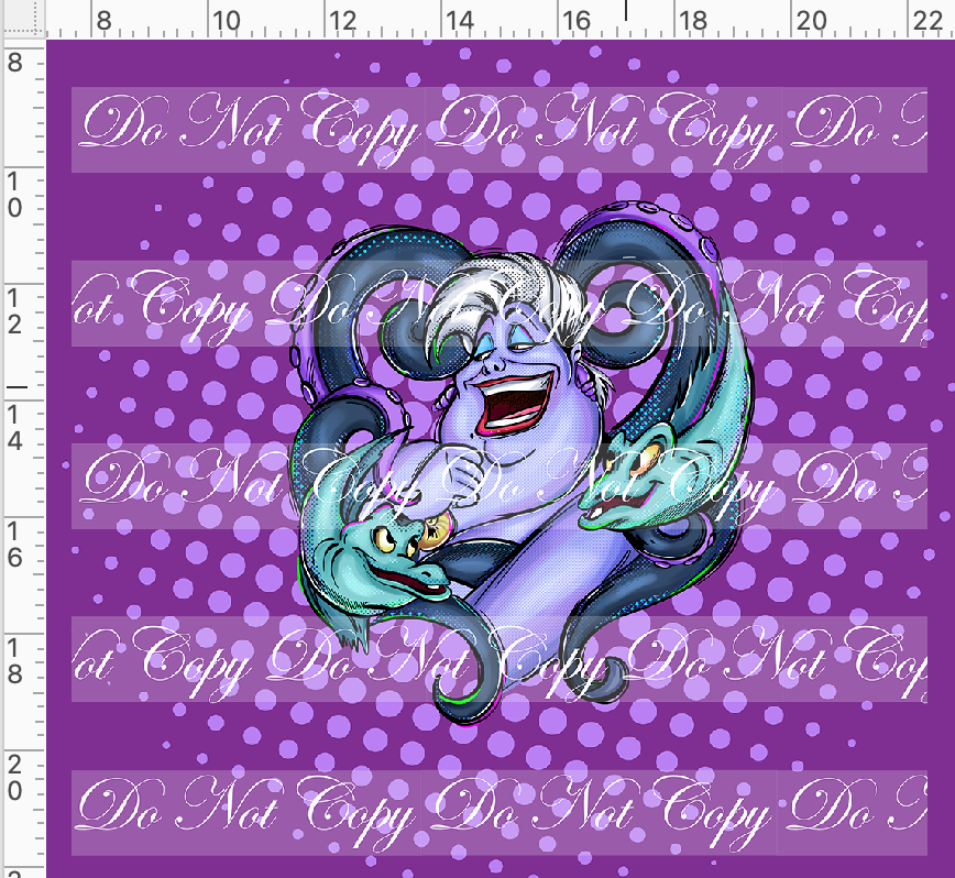 CATALOG - PREORDER R128 - Villain Pop - Panel - Underwater Witch - Purple - ADULT