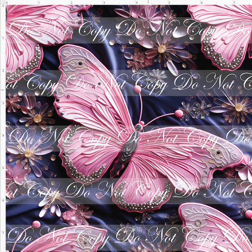 PREORDER - Embroidery Collection - 3D Butterflies - Pink Purple - SMALL SCALE