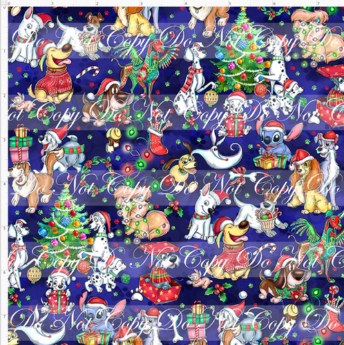 PREORDER - Christmas Dogs - Main - Navy - SMALL SCALE