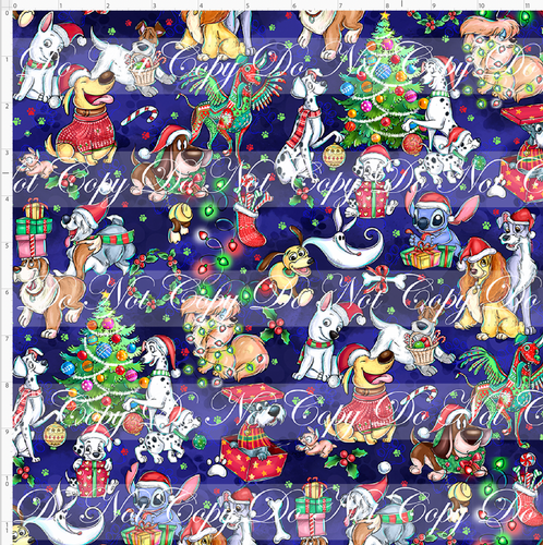 PREORDER - Christmas Dogs - Main - Navy - REGULAR SCALE