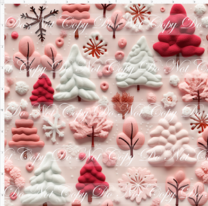 PREORDER - Embroidery Collection - Pink Marshmallow Trees - REGULAR SCALE