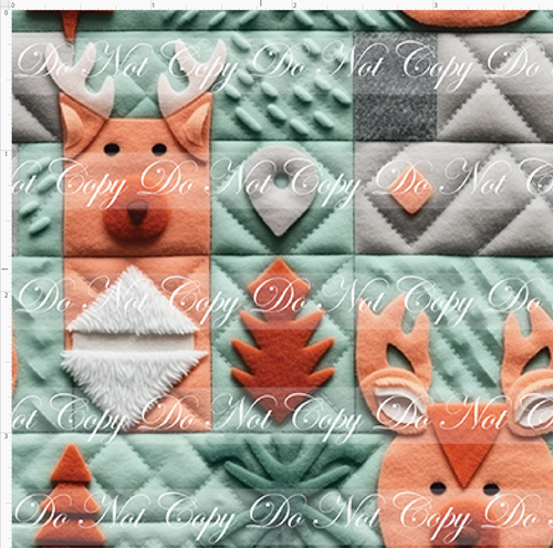 PREORDER - Embroidery Collection - Quilted Reindeer - SMALL SCALE