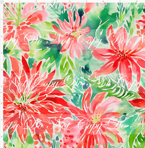 PREORDER - LP Inspired - Christmas - Watercolor Poinsettia - REGULAR SCALE