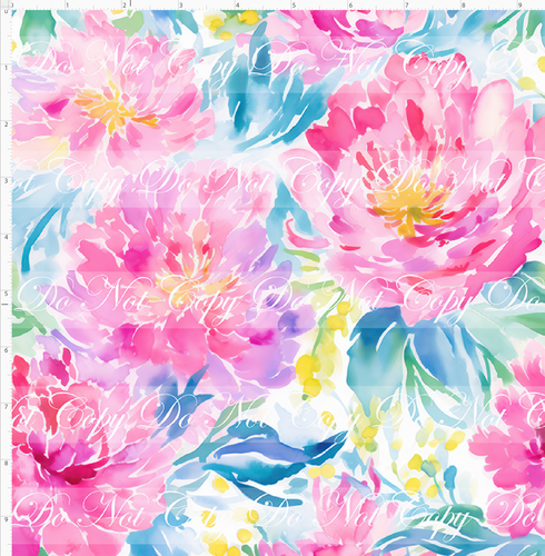 PREORDER - LP Inspired - Soft Watercolor Peonies - SMALL SCALE
