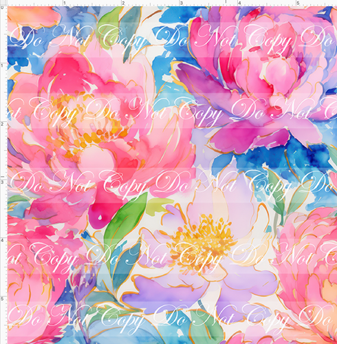 PREORDER - LP Inspired - Watercolor Peonies - SMALL SCALE