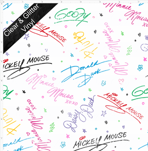 PREORDER - Mouse Pop - Signatures - SMALL SCALE - CLEAR & GLITTER VINYL