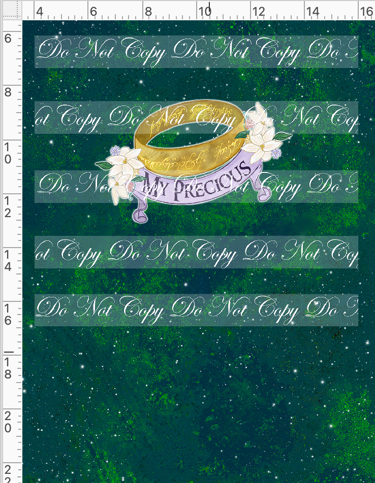 PREORDER R128 - The Shire - Panel - My Precious - Green - CHILD