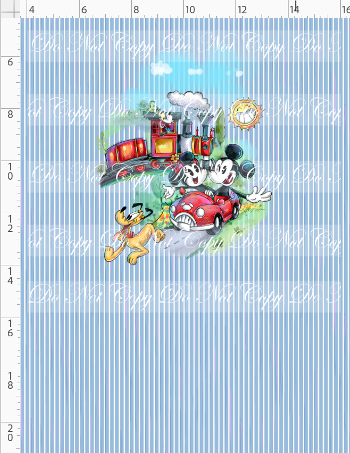 Retail - Railroad Adventures - Panel - Mouse - Stripe - CHILD