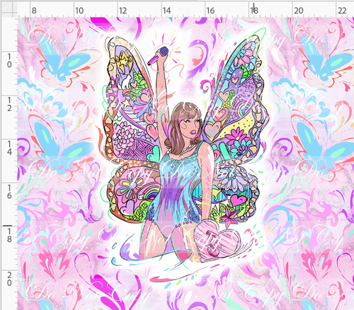 PREORDER R130 - Eras Tour - Panel - Butterfly - Pink - ADULT