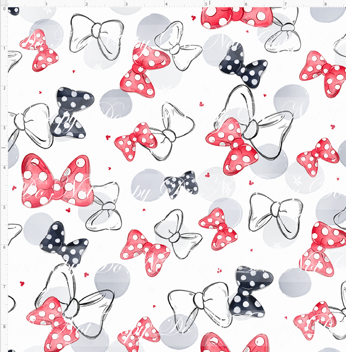 RETAIL - Mouse Park Day - Bows - White - SMALL SCALE