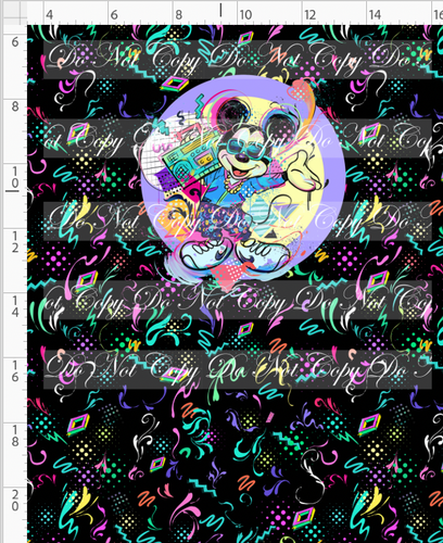 PREORDER R135 - Artistic 80s - Panel - Black - Boy Mouse - CHILD