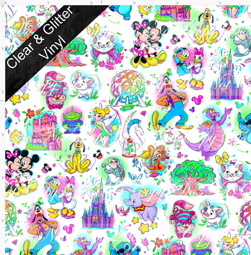 PREORDER - Neon Park Day Party - Main - SMALL SCALE - CLEAR & GLITTER VINYL