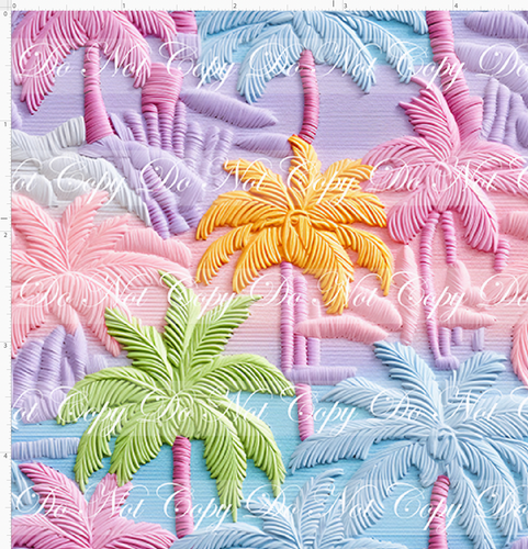 PREORDER - Embroidery Collection - Pastel - Palm Trees - SMALL SCALE