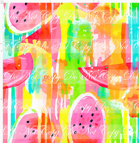 PREORDER - Bold Florals - Neon - Watermelons - SMALL SCALE
