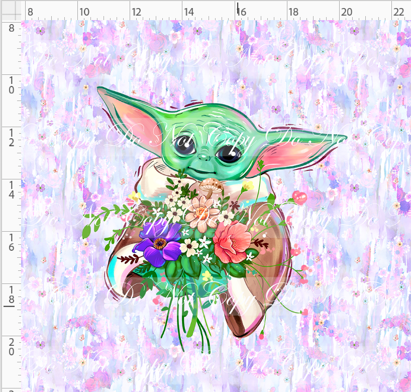 PREORDER - Galactic Garden - Baby Panel - Baby Flowers - ADULT