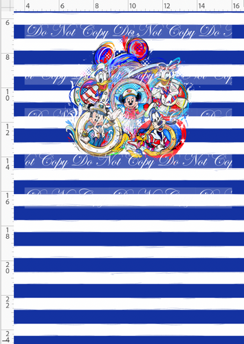 PREORDER R138 - Magical Voyages - Panel - Everyone - Blue Sketchy Stripe - CHILD